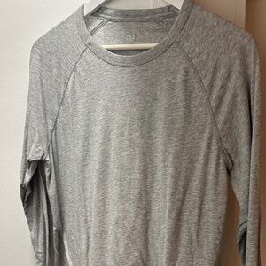 GAP Heather Gray Raglan Long Sleeve Top